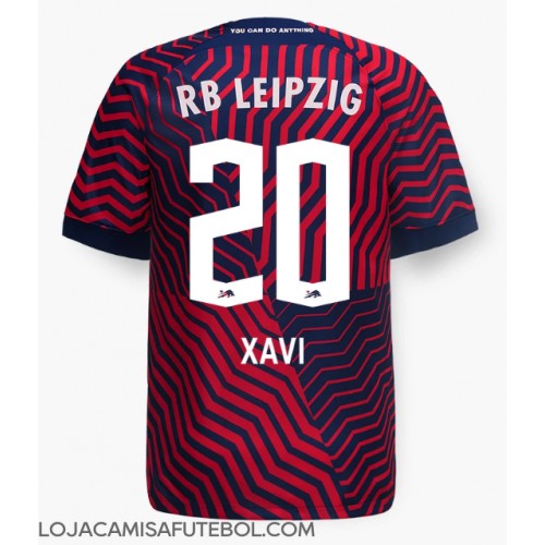 Camisa de Futebol RB Leipzig Xavi Simons #20 Equipamento Secundário 2023-24 Manga Curta